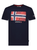 Geographical Norway Shirt "Palm" donkerblauw