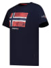 Geographical Norway Shirt "Palm" donkerblauw