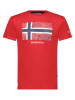 Geographical Norway Koszulka "Palm" w kolorze czerwonym