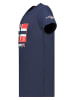 Geographical Norway Koszulka "Newflag" w kolorze granatowym