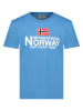 Geographical Norway Koszulka "Jacky" w kolorze niebieskim
