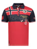 Geographical Norway Koszulka polo "Karadock" w kolorze czerwono-czarnym
