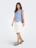 ONLY Blouse lichtblauw/wit