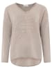 Zwillingsherz Pullover "Positive Mind" in Taupe