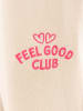Zwillingsherz Sweatbroek "Feel Good Club" beige