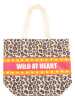 Zwillingsherz Shopper "Wild at Heart" in Bunt - (B)36 x (H)46 cm