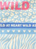 Zwillingsherz Shopper "Wild Herz" lichtblauw/beige - (B)36 x (H)46 cm