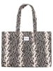 Zwillingsherz Shopper in Grau/ Creme - (B)43 x (H)33 cm