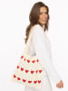 Zwillingsherz Shopper crème/rood - (B)32 x (H)34 cm