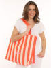 Zwillingsherz Shopper beige/oranje - (B)43 x (H)33 cm