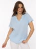 Zwillingsherz Musselin-Bluse in Hellblau