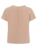 Zwillingsherz Musselin-Bluse in Beige