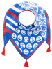 Zwillingsherz Driehoekige doek "Anker-Wellen-Mix" blauw/rood/wit - (L)200 x (B)90 cm