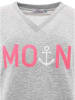 Zwillingsherz Sweatshirt "Moin" in Grau