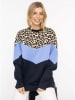 Zwillingsherz Sweatshirt "Konny" donkerblauw/lichtblauw