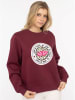 Zwillingsherz Sweatshirt "Romy" bordeaux