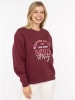 Zwillingsherz Sweatshirt "Wild Side" bordeaux