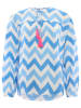 Zwillingsherz Blouse "Grote Zig Zag" lichtblauw