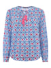 Zwillingsherz Bluse "Grafisch Classic" in Blau/ Hellblau