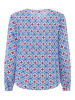 Zwillingsherz Bluse "Grafisch Classic" in Blau/ Hellblau