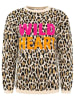 Zwillingsherz Pullover "Wild Heart" in Beige/ Hellbraun