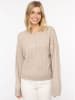 Zwillingsherz Pullover in Beige