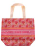 Zwillingsherz Shopper bag w kolorze czerwono-różowo-pomarańczowym - 45 x 38 x 17 cm