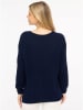 Zwillingsherz Kaschmir-Pullover in Dunkelblau