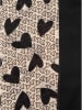 Zwillingsherz Schal in Beige/ Schwarz - (L)180 x (B)60 cm