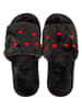 Zwillingsherz Pantoffels zwart/rood