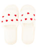 Zwillingsherz Pantoffels crème/rood