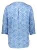 Eterna Bluse in Blau/ Weiß