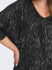 ONLY Carmakoma Bluzka w kolorze srebrno-czarnym