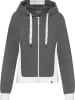 Naturana Sweatjacke in Anthrazit/ Weiß