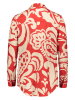 Oui Bluse in Rot/ Creme