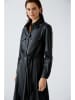 Oui Kunstlederkleid in Schwarz