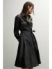 Oui Kunstlederkleid in Schwarz