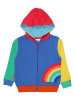 Toby Tiger Sweatjacke "Rainbow" in Blau/ Bunt