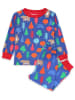 Toby Tiger Pyjama "Camping Bear" in Blau/ Rot