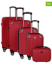 Geographical Norway 5-delige hardcase-trolleyset "Salomun" rood