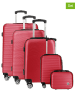 Geographical Norway 5-delige hardcase-trolleyset "Salomun" rood