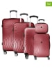 Geographical Norway 5-delige hardcase trolleyset "Sunlighteo" bordeaux