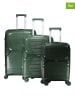 Geographical Norway 3-delige hardcase-trolleyset "Silkovette" groen