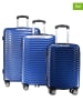 Geographical Norway 3-delige hardcase-trolleyset "Sopearl" blauw