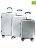 Geographical Norway 3-delige hardcase-trolleyset "Sopearl" zilverkleurig