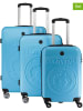 Geographical Norway 3-delige hardcase-trolleyset "Stanislaseo" lichtblauw