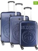 Geographical Norway 3-delige hardcase-trolleyset "Stanislaseo" donkerblauw