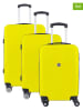 Geographical Norway 3-delige hardcase-trolleyset "Sunlighteo" geel