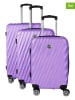 Geographical Norway 3tlg. Hardcase-Trolleyset "Swap" in Lila