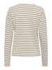 JDY Longsleeve "Isa" in Beige/ Weiß